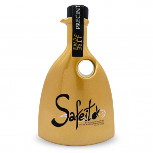 Botella de aceite de oliva virgen extra Premium de cosecha temprana Safeito Empeltre 250 ml del Bajo Aragón