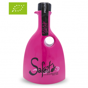Botella de aceite de oliva virgen extra ecológico Premium de cosecha temprana Safeito Fulla de Salze 250 ml del Bajo Aragón
